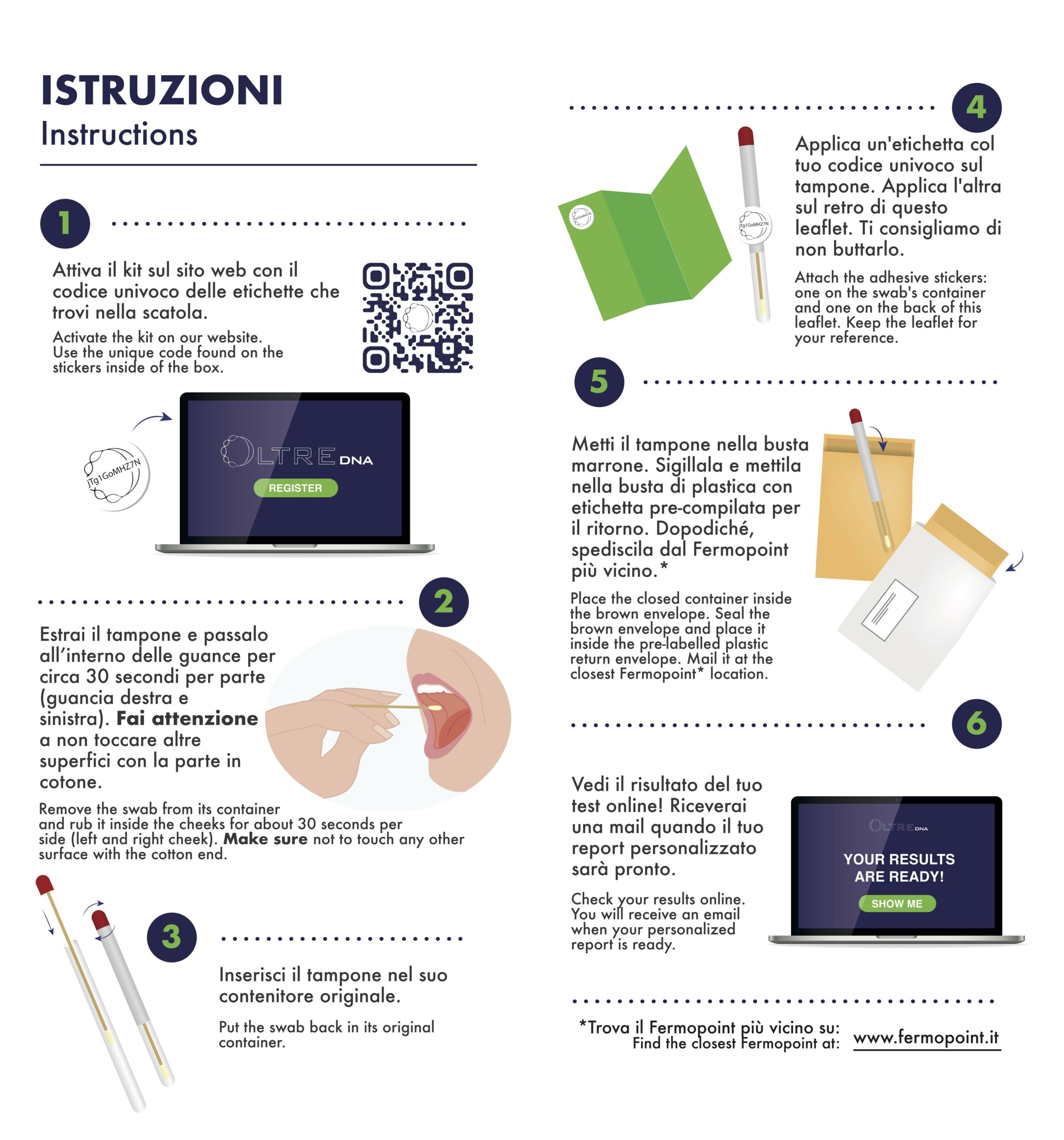 Leaflet istruzioni Oltre DNA